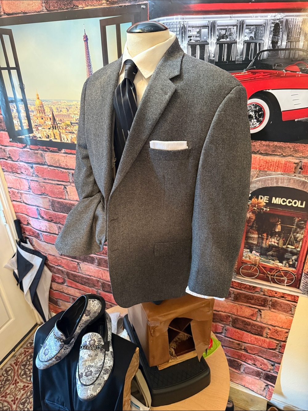 Lauren Ralph Lauren gray Herringbone Sport Coat - Picture 12 of 17